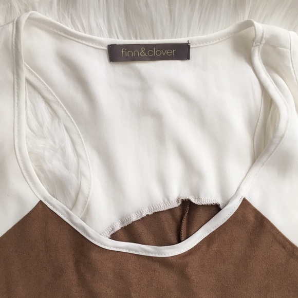๐ฅFINAL๐ฅFINN & CLOVER Faux Suede Racerback Top - Picture 4 of 7